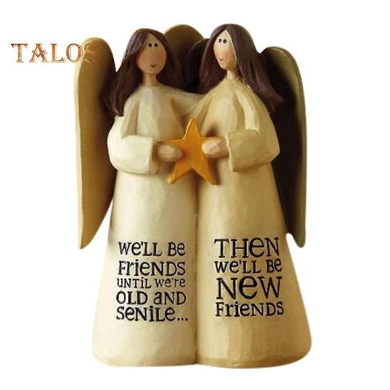 Украшение ангела, изысканное мастерство, статуя ангела дружбы, скульптура ангела из смолы для дома