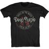 Deep Purple Группа Графика Винтажная Унисекс Футболка Унисекс Круглый вырез Хлопок Короткий рукав Y2k Оверсайз Мода Популярная Футболка Сувенир