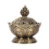 Vintage Backflow Smoke Incense Burner Stick Cone Holder Home Decoration Hot (Red Bronze)