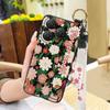Waterproof Durable Phone Case For Blackview Shark9 5G Soft Case Ring Oil Painting Protective Shockproof Wristband Flower