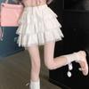 White French Lace Puffy Cake Skirt Female Summer New High Waist Slim Skirt Korean Fashion Design Casual A-line Skirts