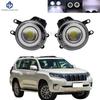 2 Pieces Car Fog Light LED Angel Eye DRL Daytime Running Lamp H11 12V High Bright For Toyota Prado FJ150 LC150 2018 2019 2020
