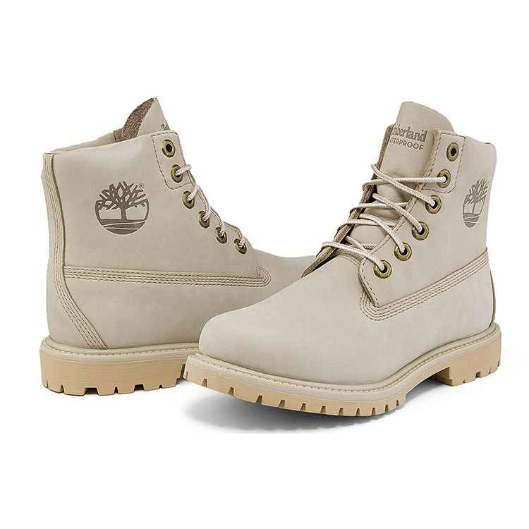 Timberland 6-дюймовые британские прочные амортизирующие ботинки для увеличения роста, женские ботинки светло-серого цвета A2M2SW