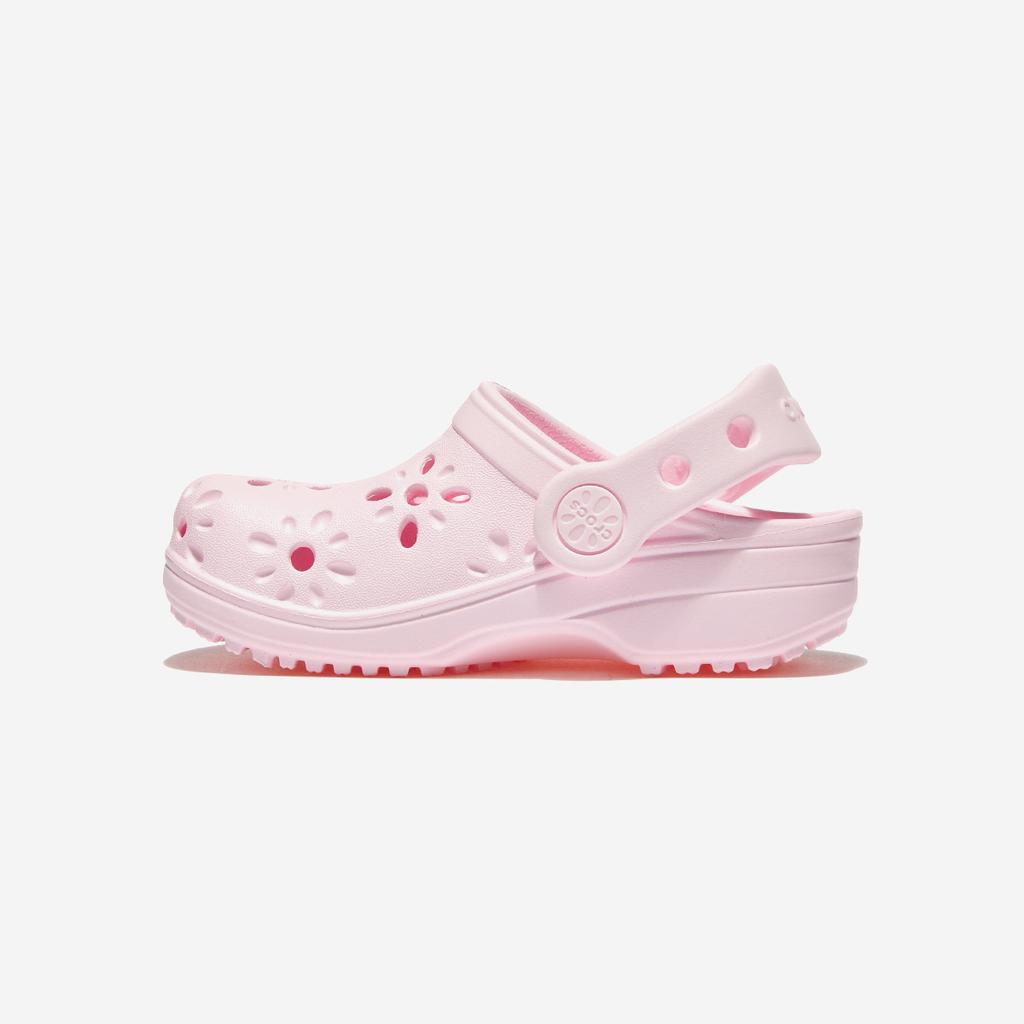 Crocs Классические сабо с цветочной перфорацией для малышей, CRS210944, 1010112424, Популярная корейская обувь