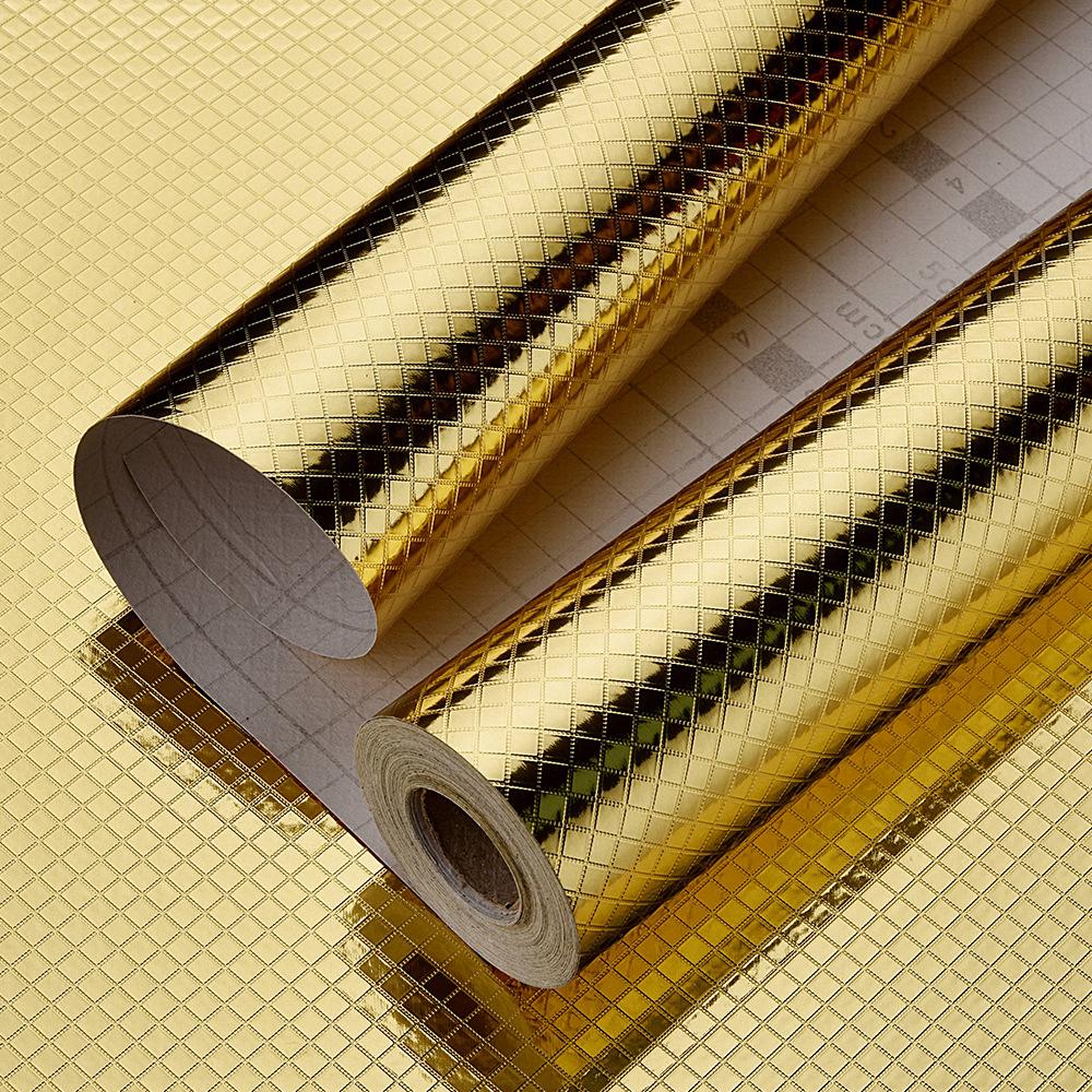 40 см золото и серебро контактная бумага металлическая текстура водонепроницаемая и маслостойкая наклейка самоклеящаяся для кухонного шкафа столешницы