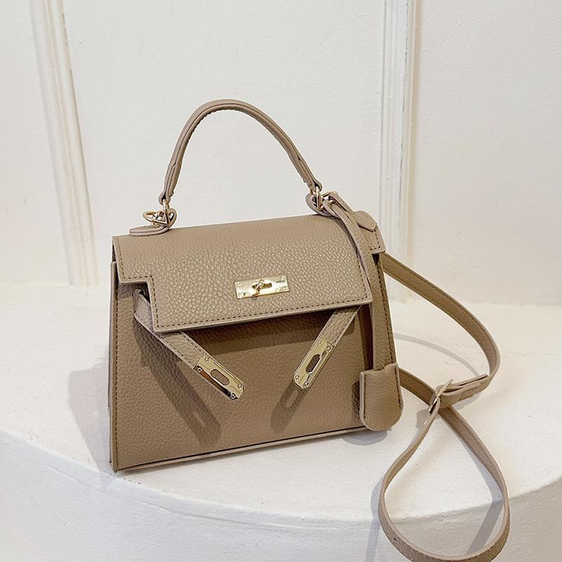 High-end Texture Kelly Bag Light Luxury European and American Elegant Bags Commuting Retro Shoulder Messenger Handbag