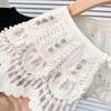 "Women's Beaded Bow Collar Shawl - Autumn/Winter Imitation Woolen Design"