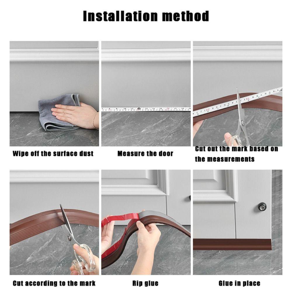 Arbitrary Tailoring Windproof Door Bottom Seal Strip SoundProof Dustproof Door Gap Baffle Soft TPE Waterproof Seal Strip Hotel