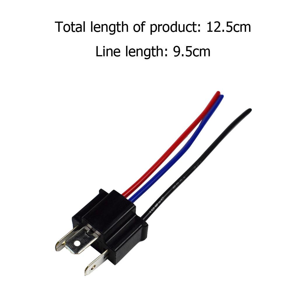 1 Pair 9003 H4 Bulb Socket Wiring Wire Harness Headlight Male Plug Adapter Connector Headlamp Connector Head/Mother Head