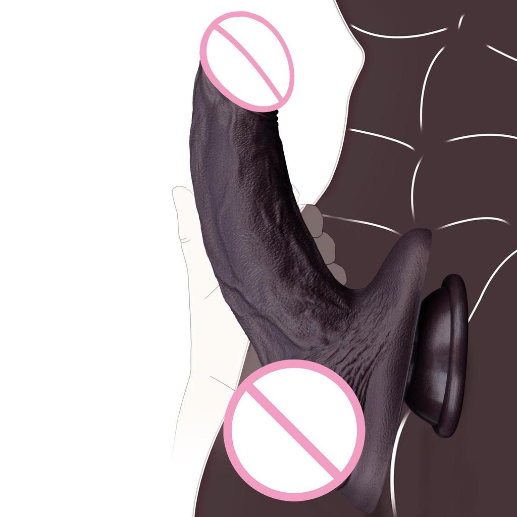 Реалистичный Симулятор Пениса Чернокожего Мужчины Женский Мастурбатор - Мягкий, Толстый, Ручные Движения для Интенсивных Оргазмов