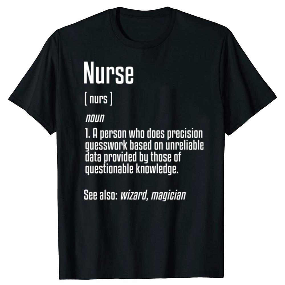 Nurse Definition T Shirt Funny Cute Nurses Week Gift Tshirt Printing Brand Man Tops Shirts Printing Cotton Short Sleeve Clothes