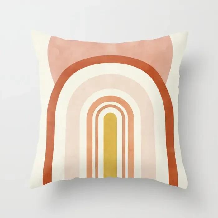 Наволочка для украшения дома, чехол для дивана, скандинавская гостиная, абстрактное розовое сердце