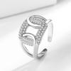 Fashion Personality Combination Open Ring Women'S Cold Wind Niche Design Joint Ring Zircon Index Finger Ring