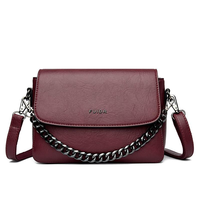 Женская повседневная сумка через плечо на одно плечо с цепочкой в стиле ретро, маленькая квадратная сумка, рюкзак Postman, сумка через плечо Out of The Street