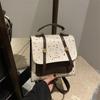 Текстура большая вместимость колледж стиль кэжуал новая мода ретро простой в горошек простой рюкзак женский