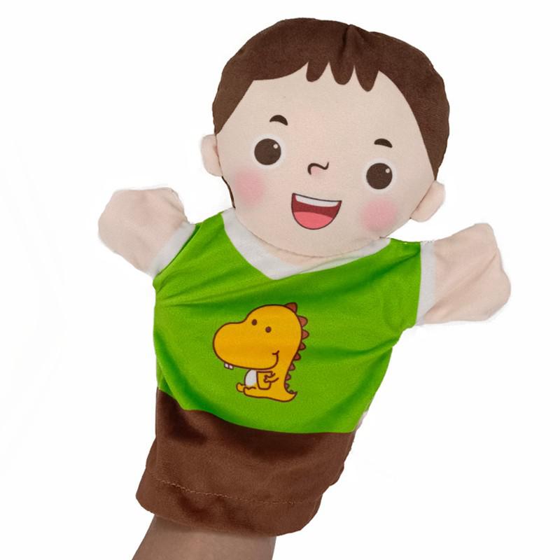 Family Soft Stuffed Toy Doll Cospaly Brother Sister Dad Mum Plush Doll Educational Baby Toys Kawaii Hand Finger Full Body Puppet