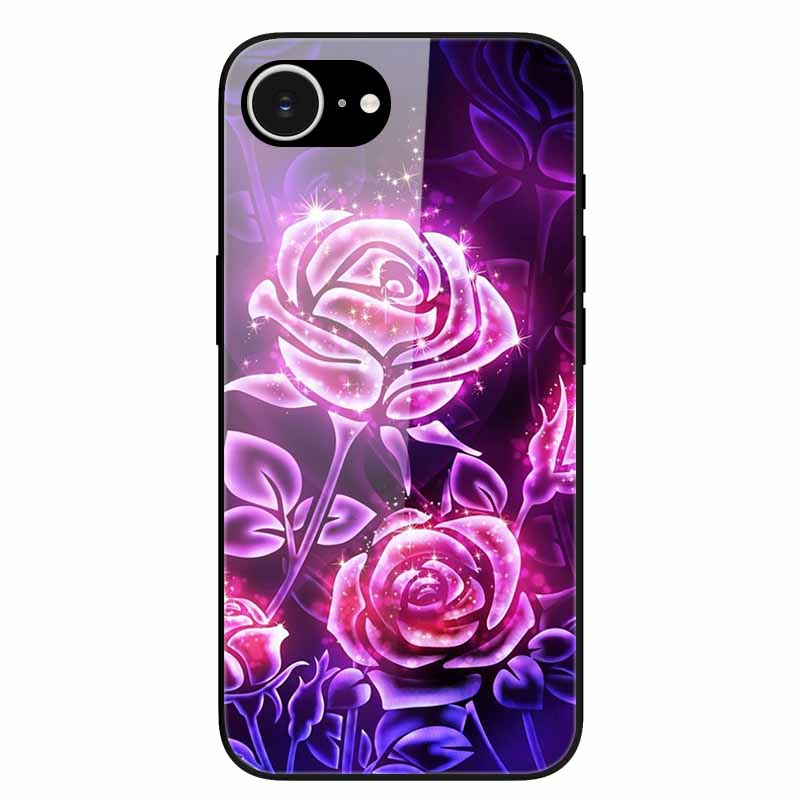 Tempered Glass Phone Cases For iPhone 16e 2025 Case Silicon Bumper Hard PC Back Cover Shell for iPhone SE (2025) / for iPhone16e