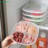 Пластиковый контейнер для хранения продуктов с 4 отделениями и крышкой, подходит для хранения фруктов, мяса и овощей