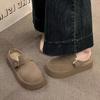 Ретро толстоподошвенные полутапочки Birkenstock, новые весенние уличные туфли Birkenstock для увеличения роста