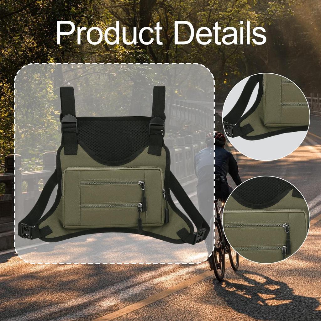 Сумка-нагрудник, регулируемый плечевой ремень, держатель для телефона, беговой жилет для улицы