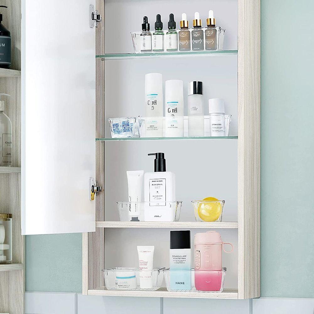 S/M/L/XL/XXL Настольный ящик для хранения Прозрачный органайзер для косметики Коробки Прочный органайзер для хранения