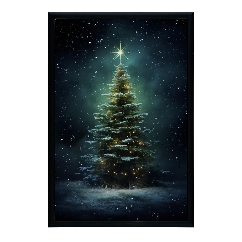 Choinka W Nocnym Blasku Choinka W Nocnym Blasku, 50X70 Cm, Bez Ramy, Papier Matowy 230 Gsm