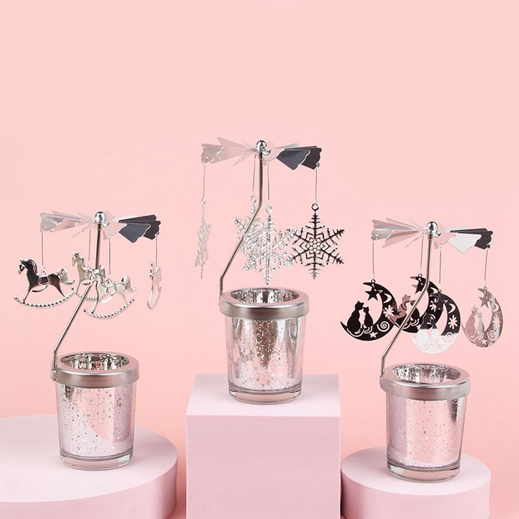 Металлический вращающийся подсвечник, подсвечник для чайной свечи, настольное украшение, декор, деревенский свадебный декор для стола, вращающийся подсвечник