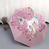 Unicorn Fantasy Automatic Folding Umbrella: Portable 3 Fold Design with 8 Bone Frame, Perfect for Fans and Outdoor Adventures!0104070a