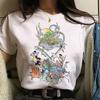 Studio Ghibli Spirited Away Hayao Miyazaki Kawaii Print T -Shirt Women Harajuku Aesthetic Tshirt White Tops Anime Female T Shirt