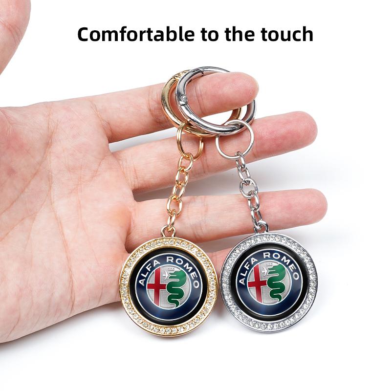 2026 Hot Alfa Romeo Metal Car Logo Key Chain Boutique Keychain Keyring Pendant Car Interior For Alfa Romeo 4C 159 166 Spider Giu