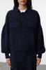 Women's Fashionable Stylish Cardigan Navy Blue Soft Textured Coat Look Knitwear Cardigan