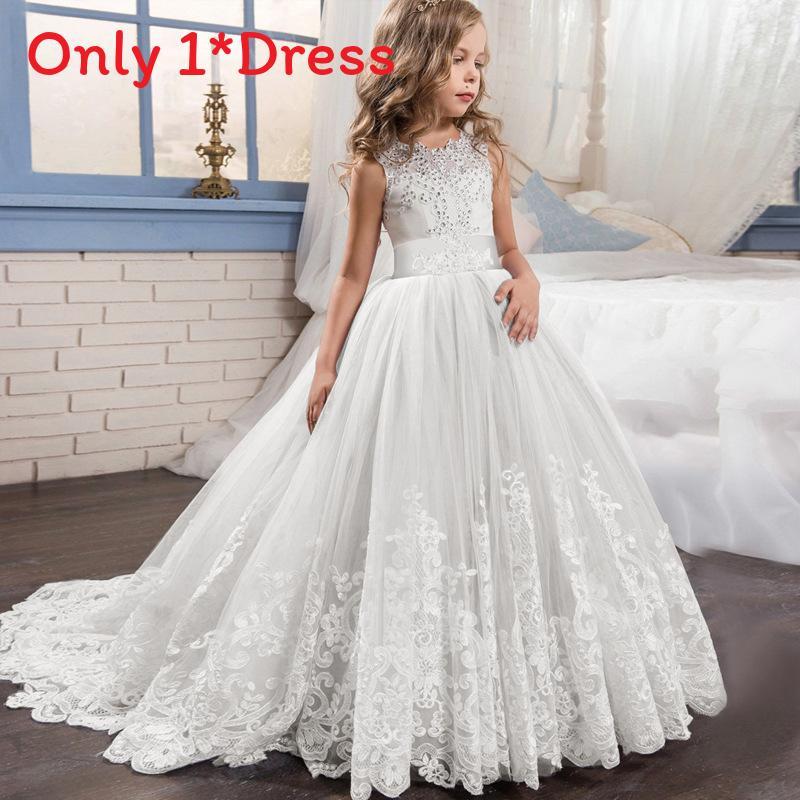 Childrens Princess Dress With Lace Patchwork For Girls
