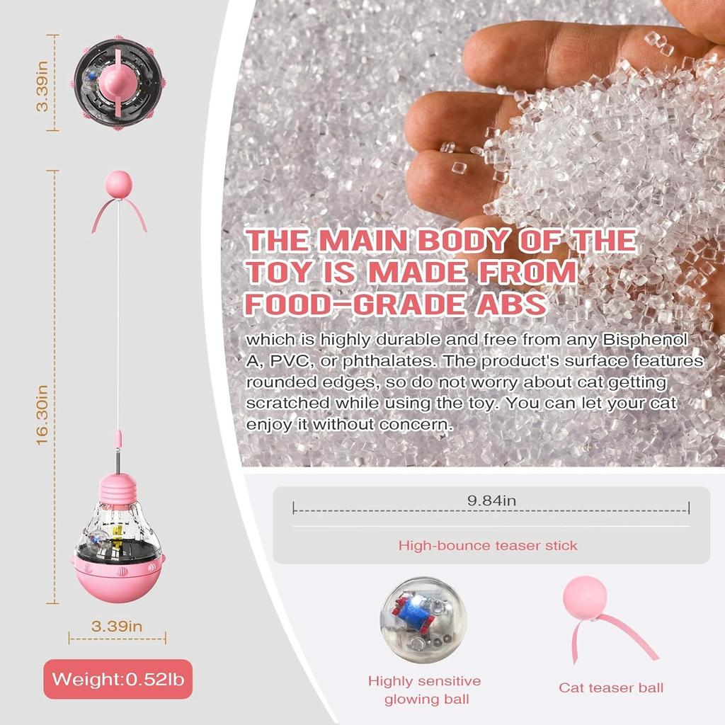 Cat Interactive Toys for Indoor Cats Kitten Wand Toy Weight Loss Kitty Funny Balls Slow Food Dispenser Feeder Treat Dispensing F