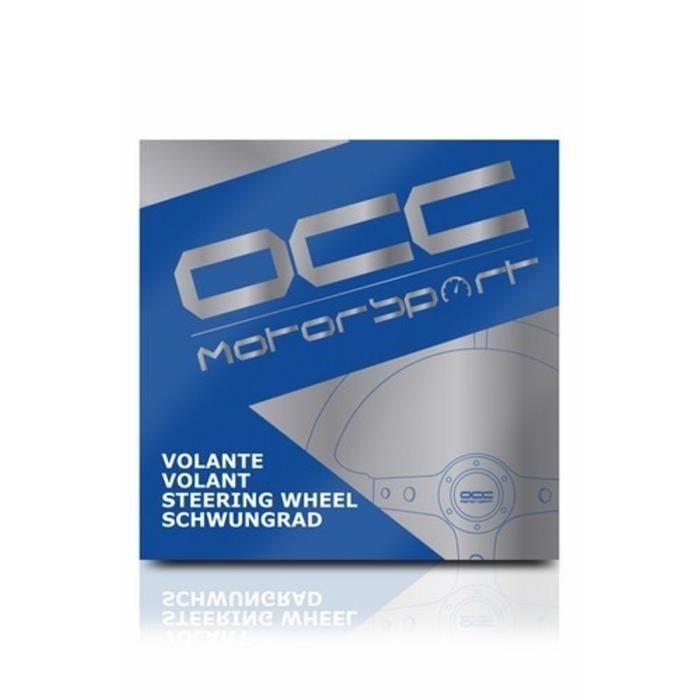 Volant Sportif - OCC - TRACK - Cuir - Diamètre 350mm - Noir