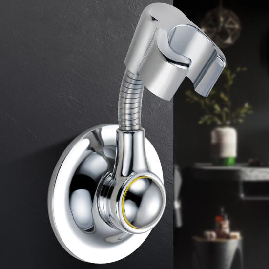 Shower Head Holder Suction Cup Bracket 360 Degree Rotation Adjustable Angle Shower Bracket Strong Adsorption Easy Install Shower Wall Mount