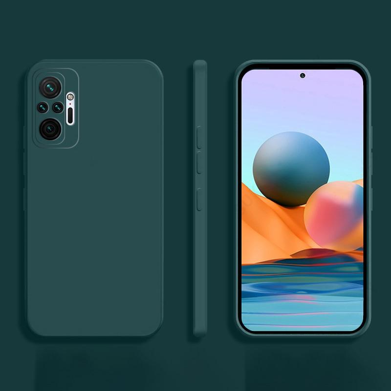 Квадратный чехол для телефона для Xiaomi Redmi Note 10 Pro Max 10S Funda Note10 S 4G Матовый силиконовый мягкий чехол