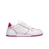 (w) Dior One Sneakers White Fuchsia Dior Oblique Perforated Calfskin