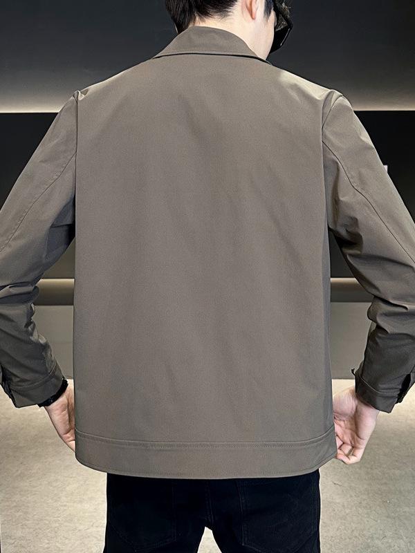 Men's Slim-Fit Turn-Down Collar Coat - Light Mature Autumn Style 2026 Executive Jacket