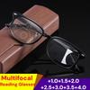 Крупногабаритные мультифокальные очки для чтения для женщин и мужчин, прогрессивные очки для дали и близи, очки с прозрачными линзами для компьютера и пресбиопии