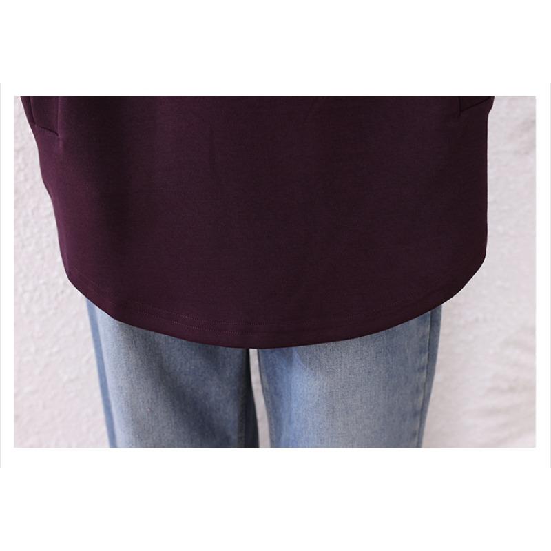 Dimanaf 2024 Плюс Размер Осень Однотонная Футболка Женская Новая Кружевная Капюшонная Пуловер Длинный Рукав Свободные Модные Топы Футболки