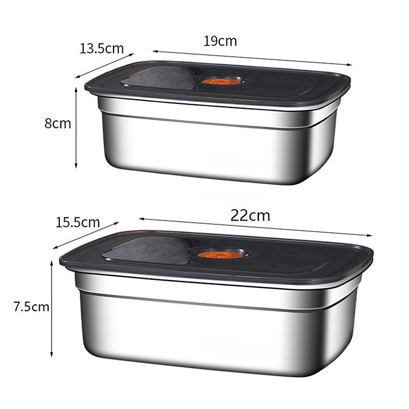 Ланч-бокс из нержавеющей стали 304 с крышкой, герметичный, не протекающий, коробка для бенто, контейнер для хранения в холодильнике/морозильнике, ланч-бокс для кемпинга на открытом воздухе