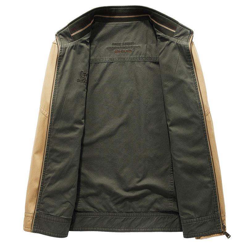 Весенняя новая мужская модная повседневная куртка большого размера с воротником-стойкой, мужская двусторонняя куртка, топ