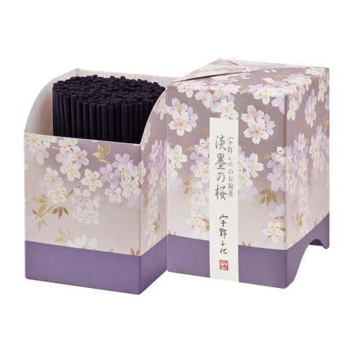 Uno Chiyo's Light Ink Sakura Incense Sticks, Mini, Approx. 75g, Nippon Kodo, Made in Japan, Cherry Blossom Scent, Low Smoke
