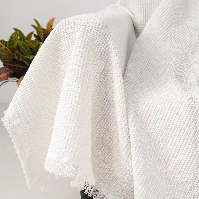 Cotton Linen Sofa Cover Blanket Solid Color Non-slip Sofa Towel for Living Room Furniture Decor Tapestry Couch Cover