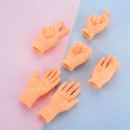 Yousheng 4/6 Pack Finger Puppets Сгибаемые милые мини-руки-марионетки Реалистичный внешний вид Устойчивые к разрывам Безопасные забавные жесты Маленькие ручки-игрушки для домашних животных