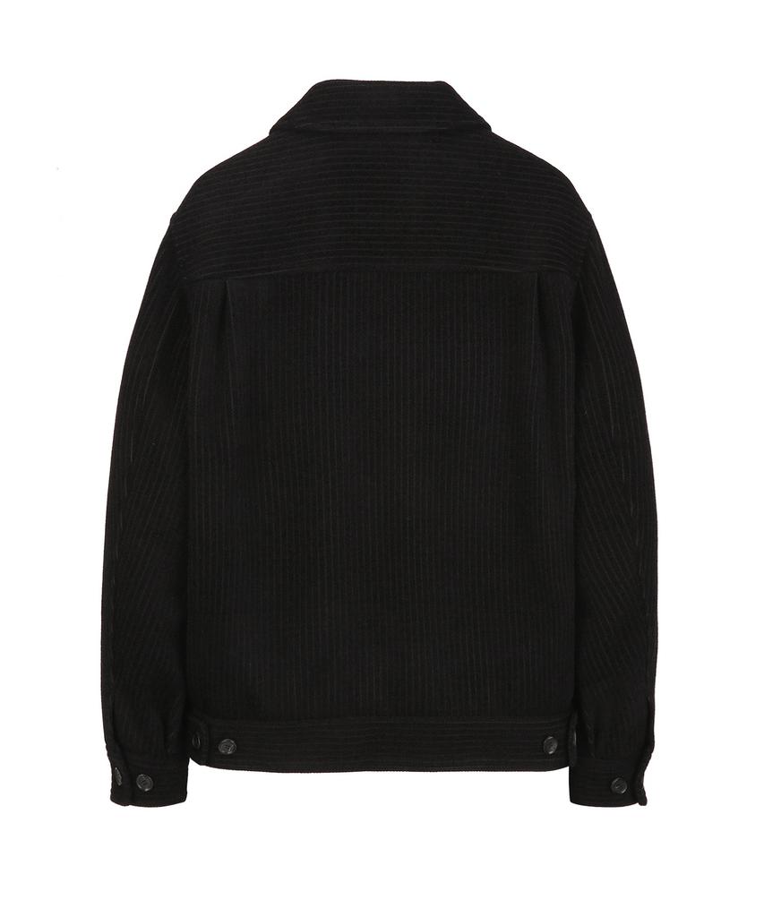 JILLSTUART NEWYORK MEN Velvet Corduroy Setup Trucker Jacket - Black (Jnju6D207Bk)