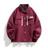 Мужская куртка большого размера на весну и осень, рубашка, пальто, повседневная свободная одежда на весну и осень, воротник-стойка, рабочая одежда