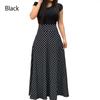 QICED Floral Print Matching Short Sleeve Plus Size Dress Woman