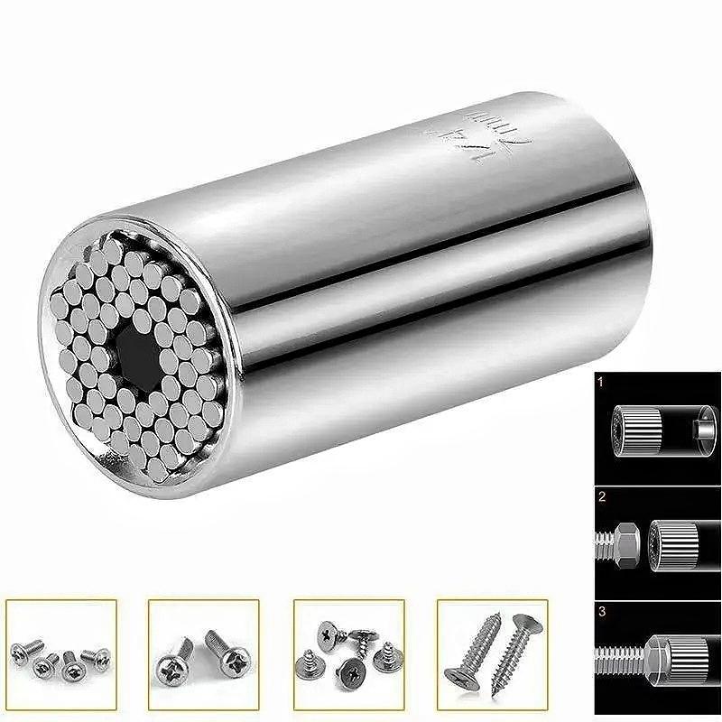 Universal Torque Wrench 7-19mm Socket Head with Multifunction Universal Sleeve for Precision Work