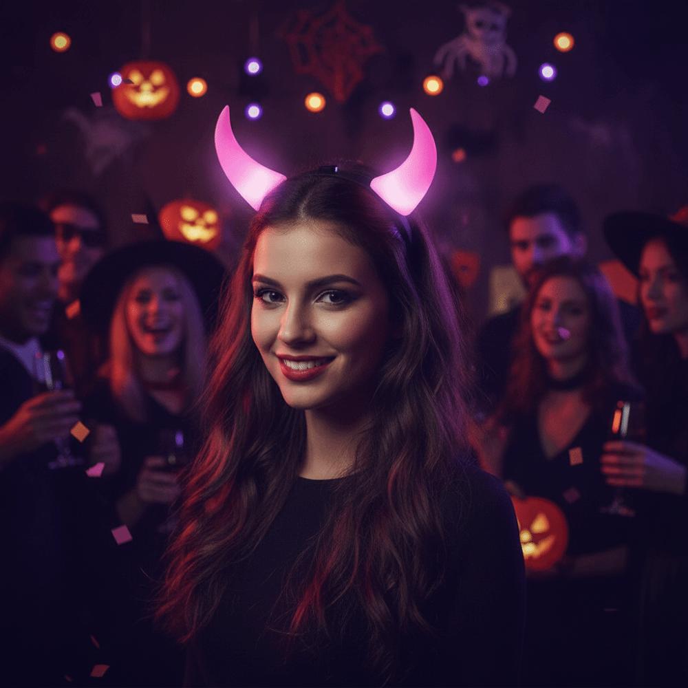 with Anti-slip Small Teeth Halloween Party Horn Headband Horn Headpiece Festive Atmosphere Props